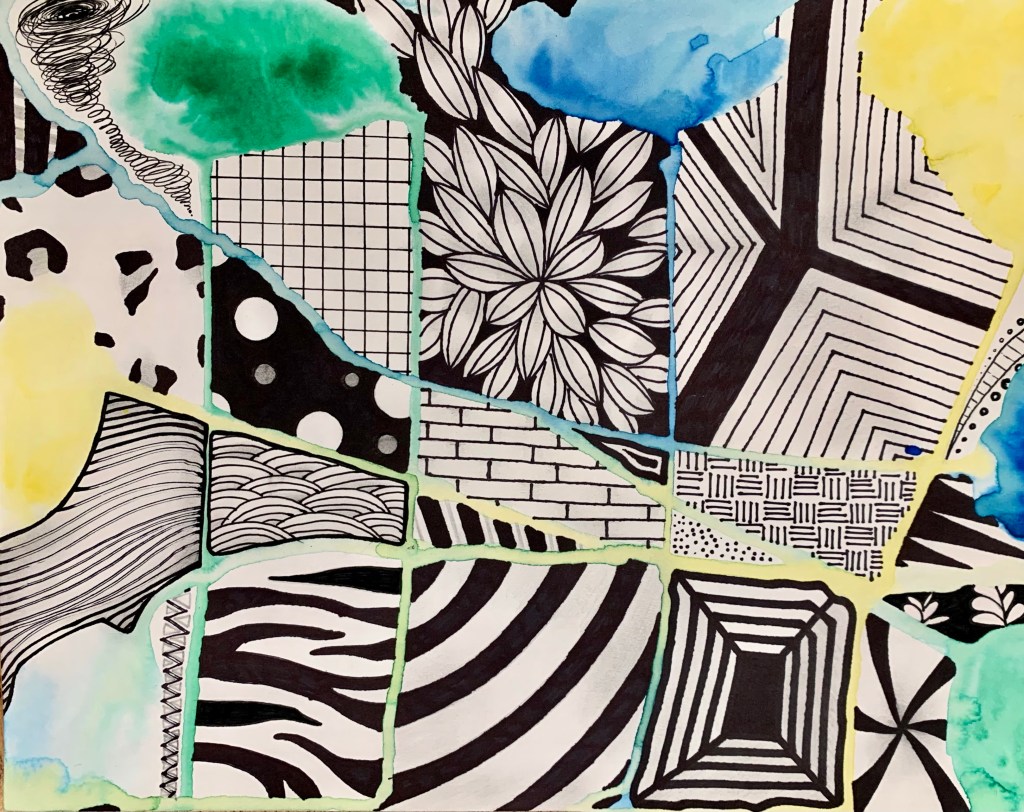 Watercolor Drip Zentangle THAT ART TEACHER
