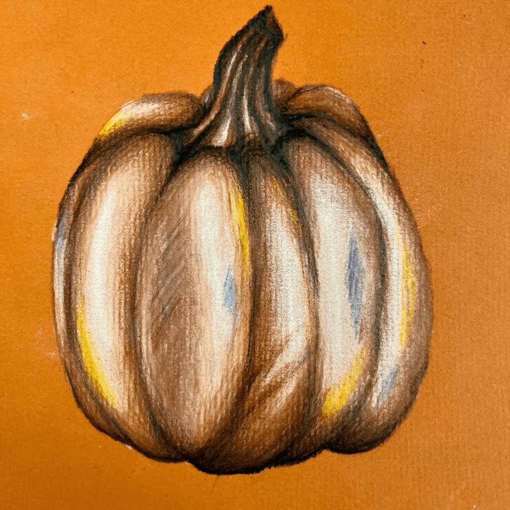 Colored Pencil Pumpkin Artwork THAT ART TEACHER